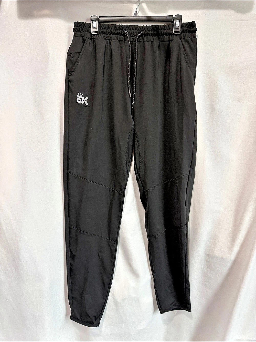 BROKIG Men's Gym Jogger Pants Black Size Large